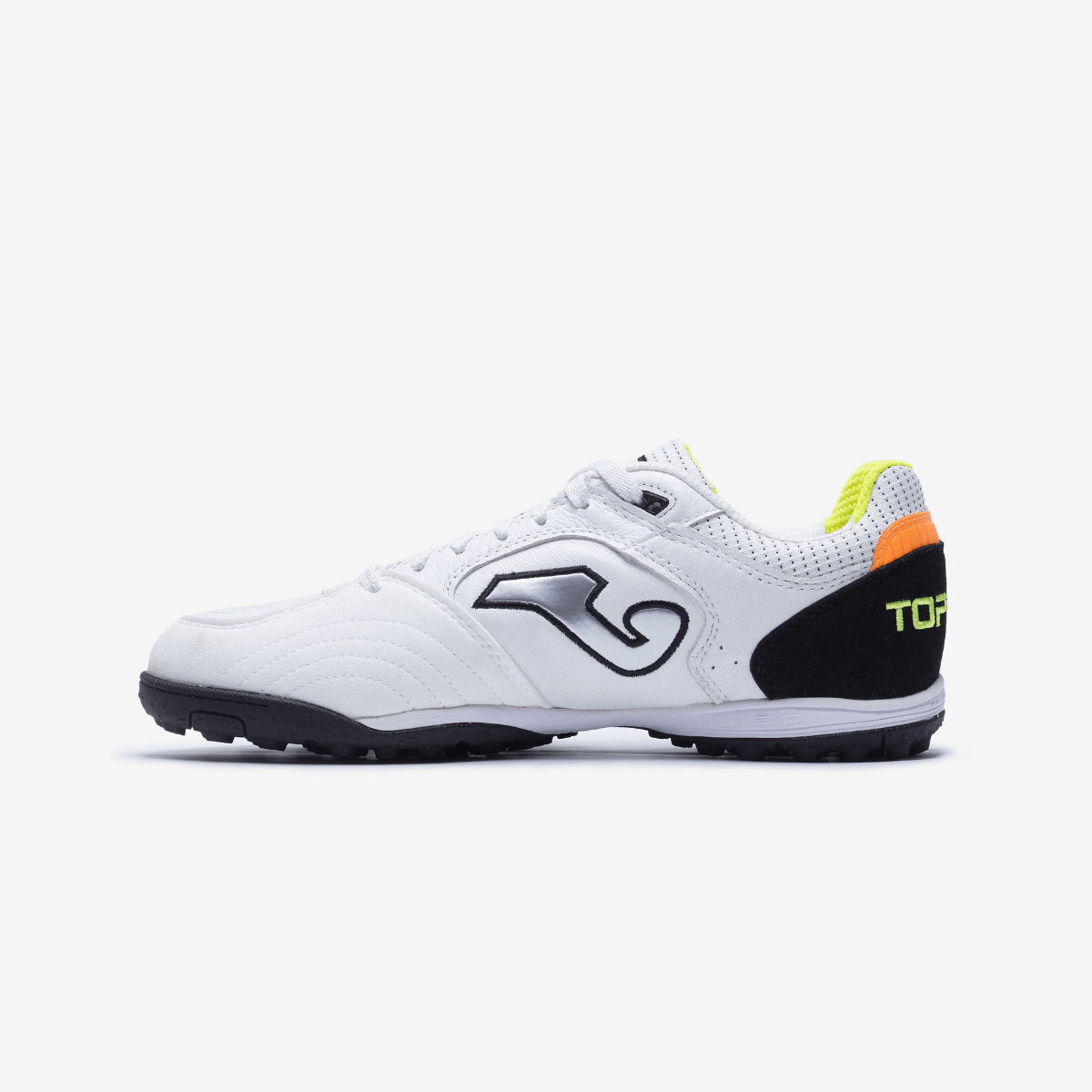 Chuteira de Society Joma Top Flex Unissex Branco e Prata-1