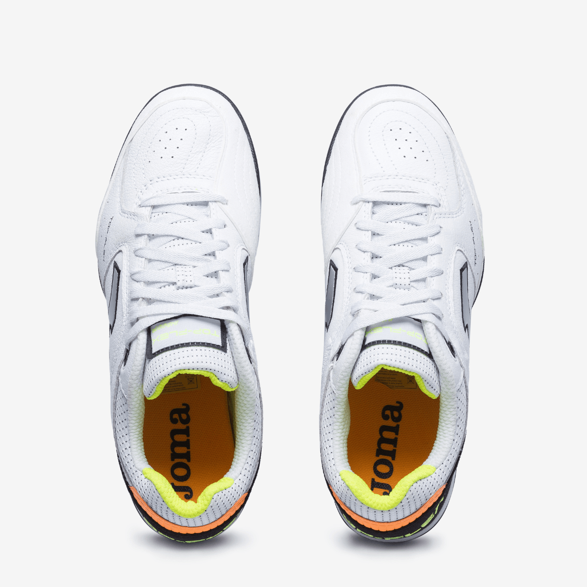 Chuteira de Society Joma Top Flex Unissex Branco e Prata-4