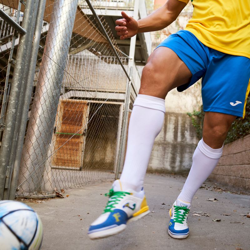 Chuteira de Futsal Joma Top Flex Rebound Ferrão - Branco e Azul