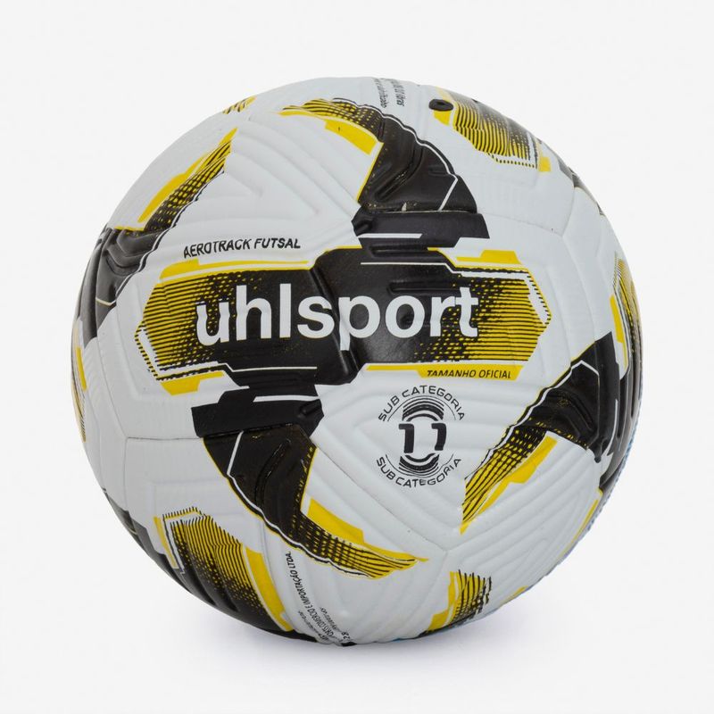 Bola-de-Futsal-Uhlsport-Aerotrack-Sub-11---Branco-e-Amarelo