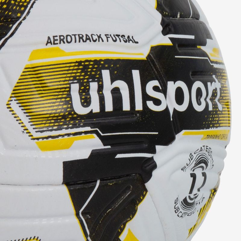Bola-de-Futsal-Uhlsport-Aerotrack-Sub-11---Branco-e-Amarelo
