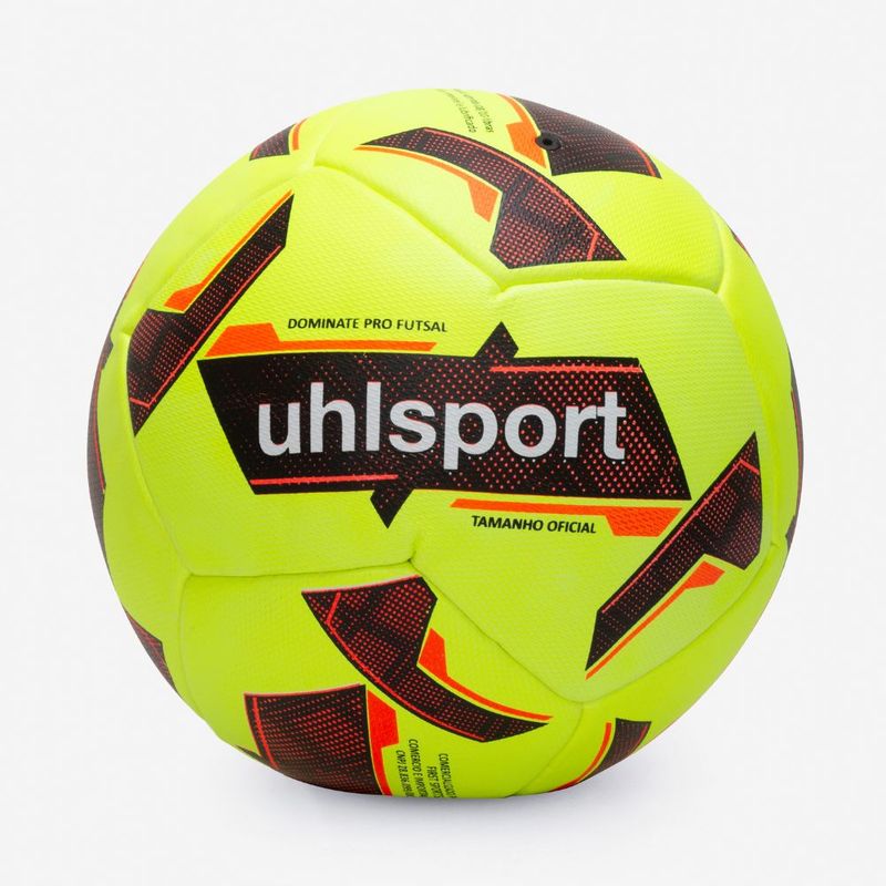 Bola de Futsal Uhlsport Dominate Pro - Amarelo e Vermelho