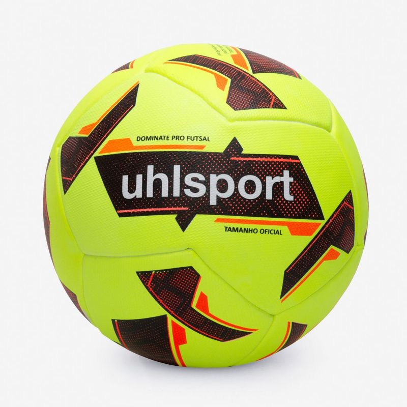 Bola de Futsal Uhlsport Dominate Pro - Amarelo e Vermelho