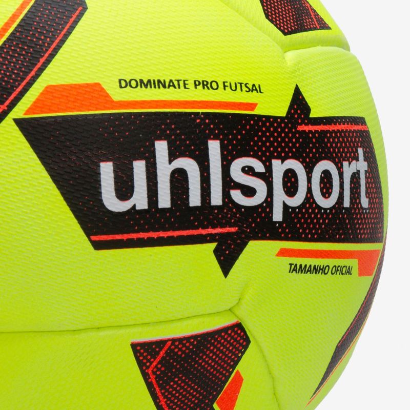 Bola de Futsal Uhlsport Dominate Pro - Amarelo e Vermelho