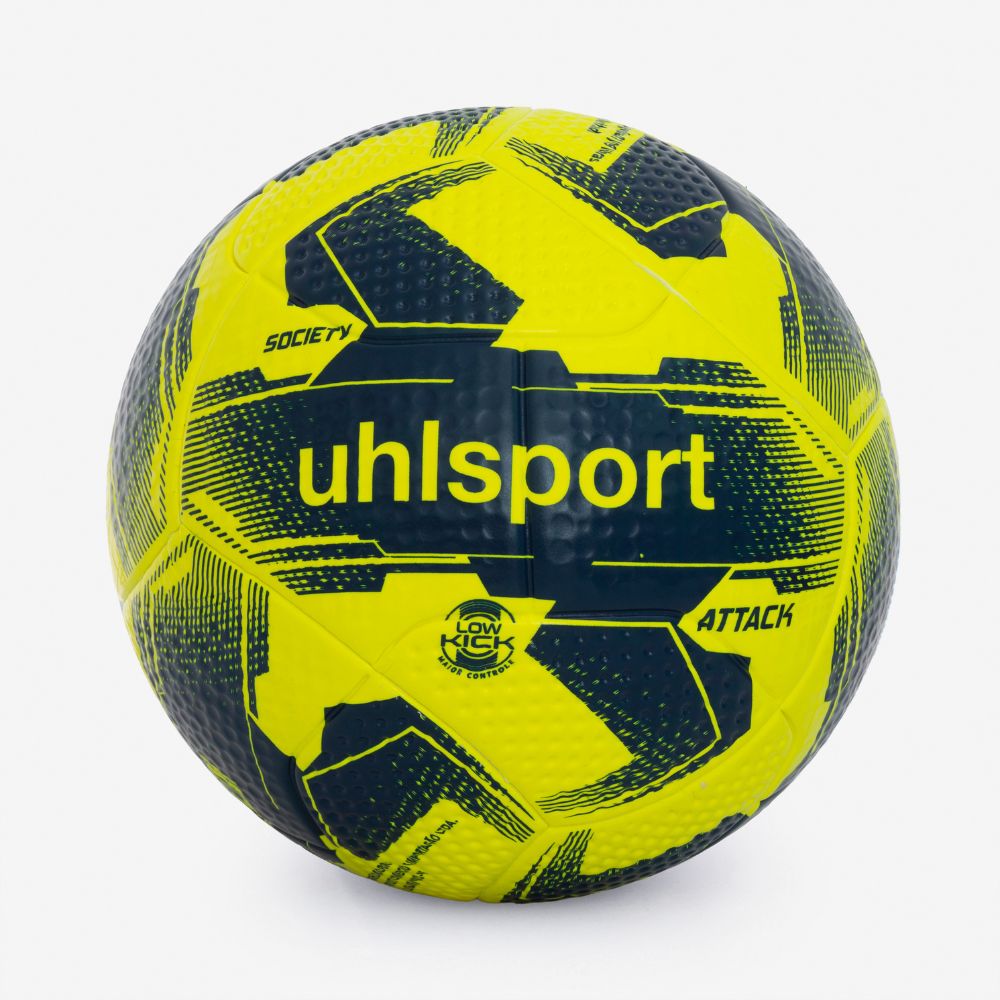 Bola de Futebol Society Uhlsport Attack - Amarelo e Azul