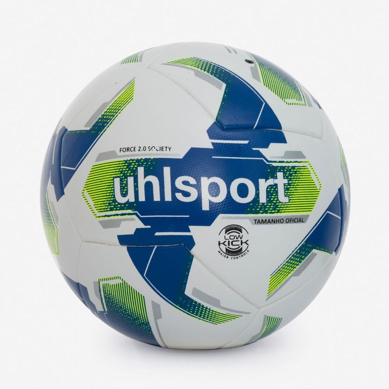 Bola De Futebol Society Uhlsport Force 2.0 - Branco e Azul
