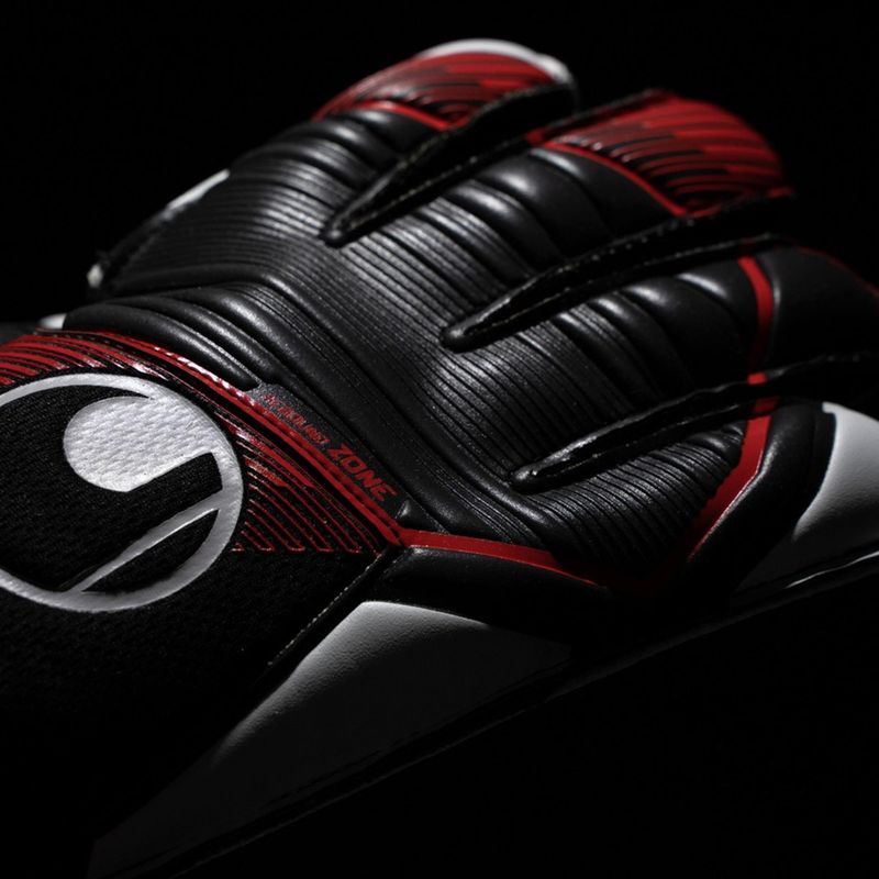 Luva De Goleiro Uhlsport Powerline Starter Soft - Vermelho e Preto