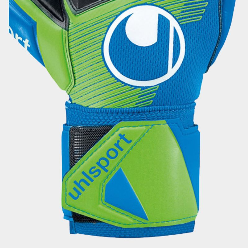 Luva De Goleiro Uhlsport Aquasoft HN - Azul e Verde