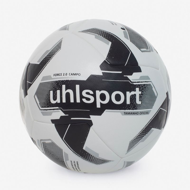 Bola de Futebol Campo Uhlsport Force 2.0 - Branco e Preto