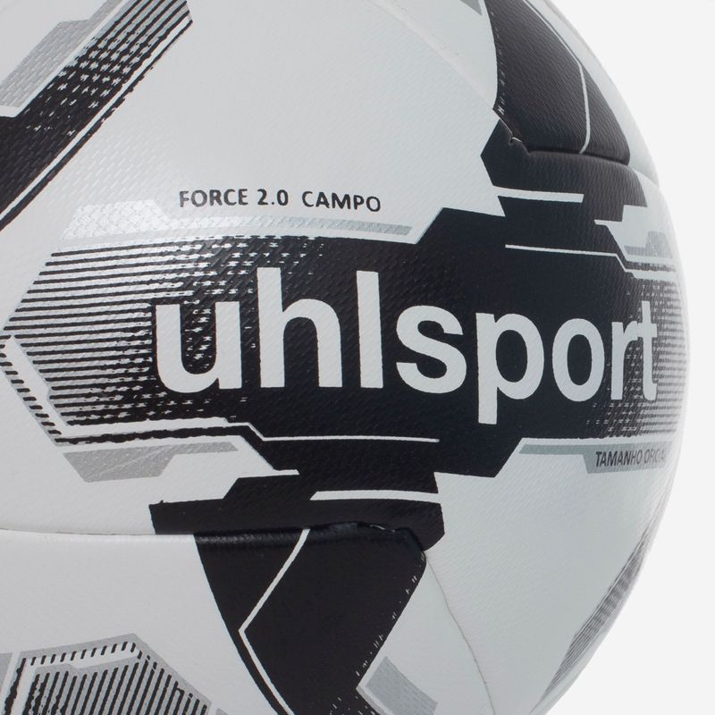 Bola de Futebol Campo Uhlsport Force 2.0 - Branco e Preto