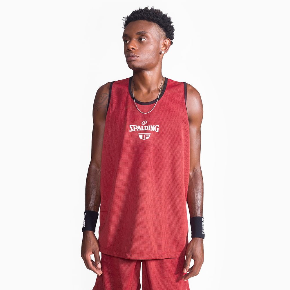Regata Spalding Dupla Face - Vermelho e Preto-0