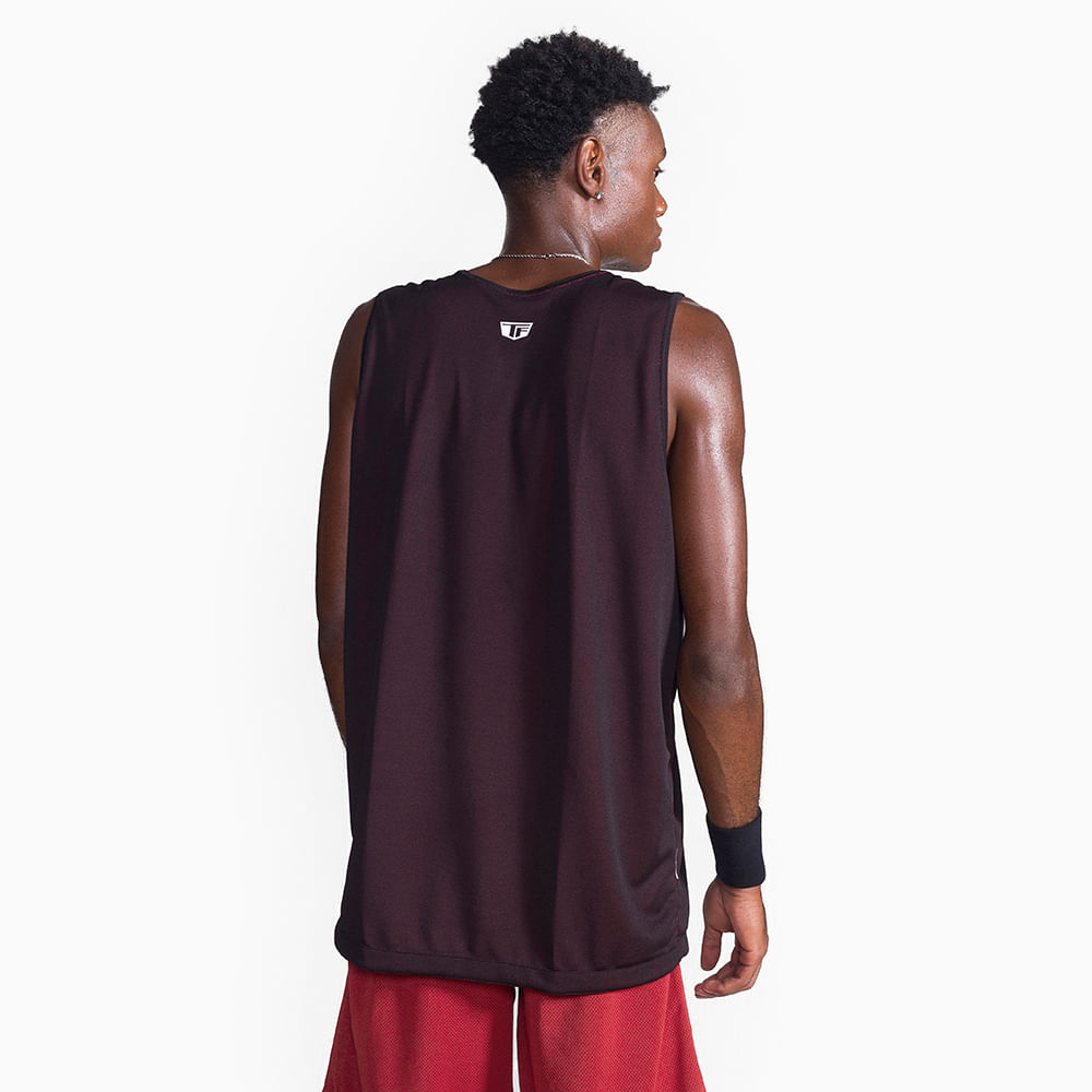 Regata Spalding Dupla Face - Vermelho e Preto-3