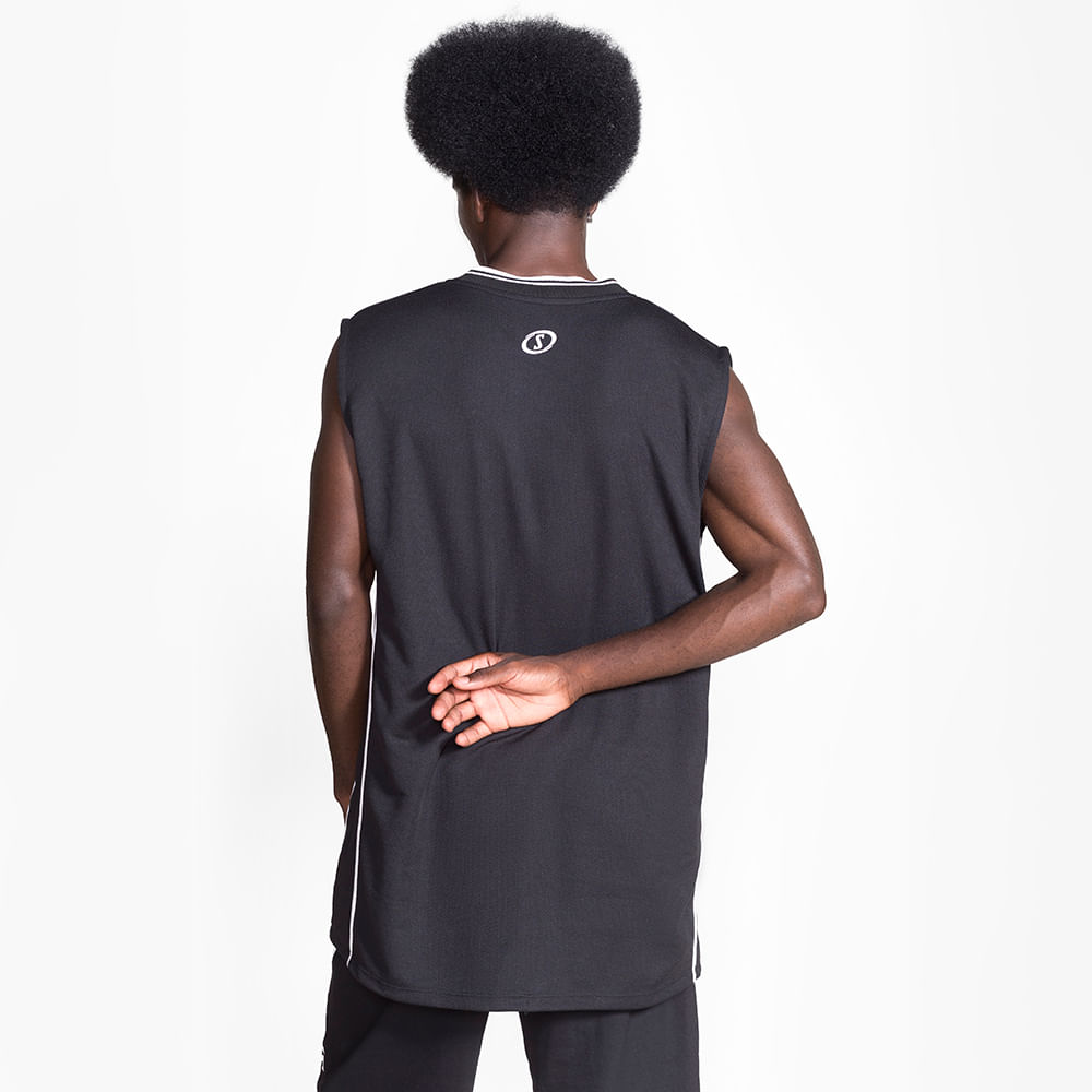 Regata Spalding Jersey Mesh - Preto-1