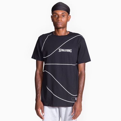 Camiseta Spalding Big Ball - Preto e Branco