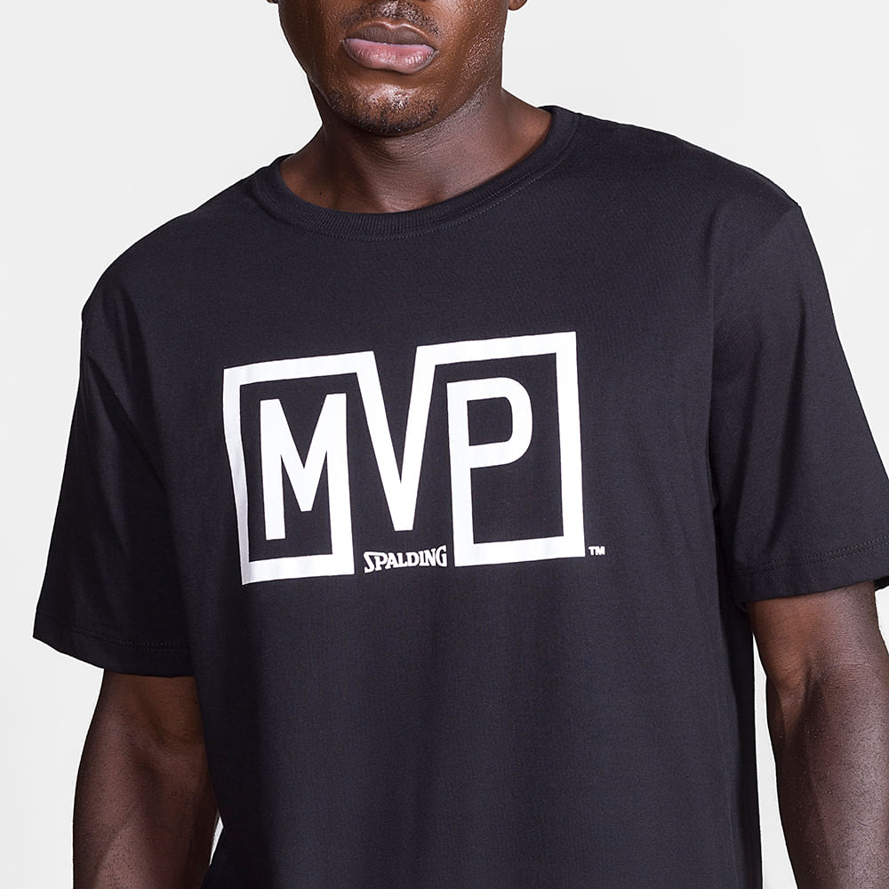 Camiseta Spalding MVP - Preto e Branco-3
