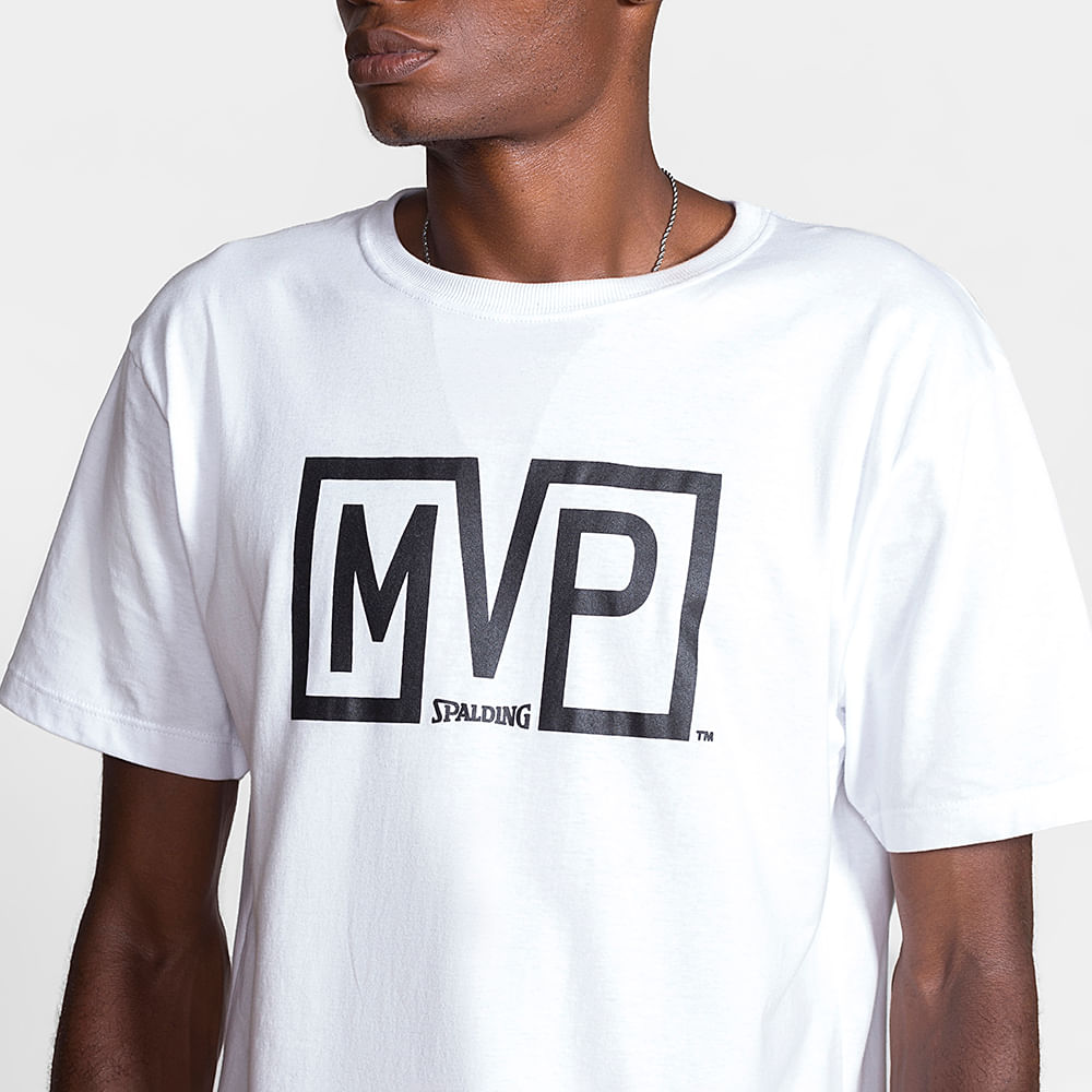 Camiseta Spalding MVP - Branco e Preto-2
