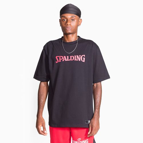 Camiseta Spalding Maxi - Preto e Vermelho