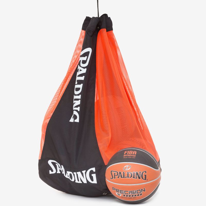 Porta Bola Spalding Bag 10 - Preto e Laranja