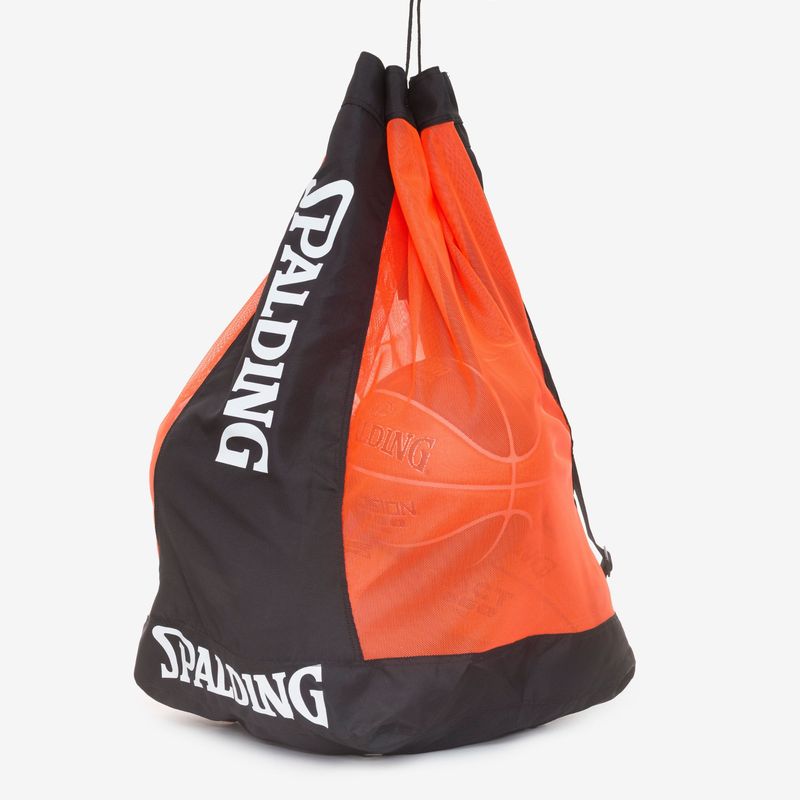 Porta Bola Spalding Bag 10 - Preto e Laranja