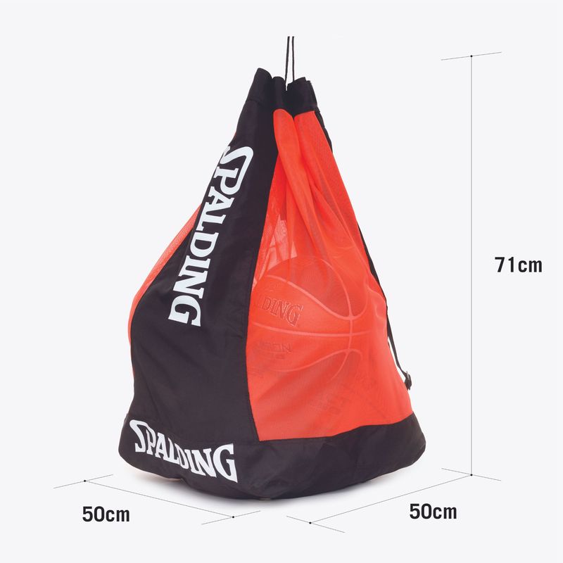 Porta Bola Spalding Bag 10 - Preto e Laranja