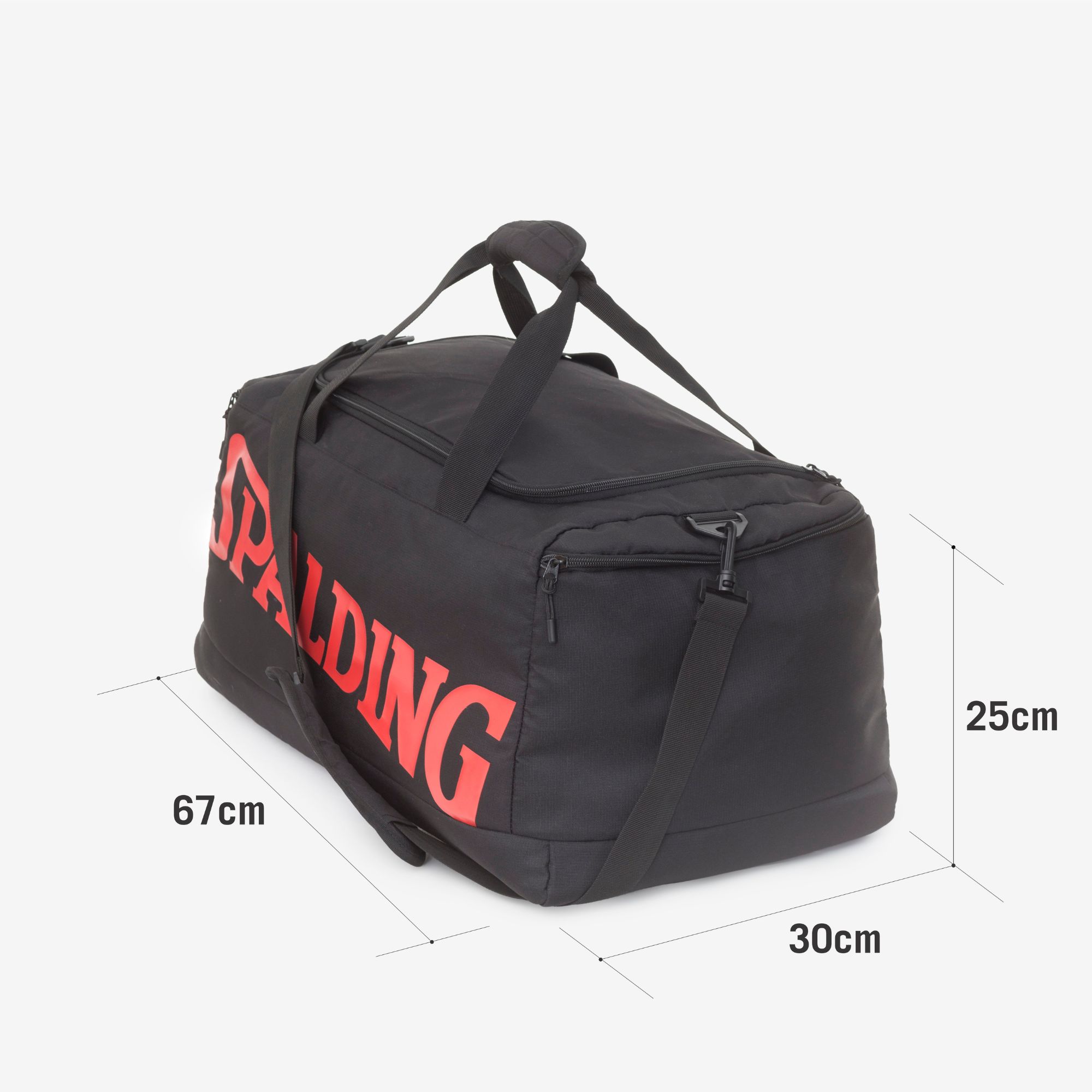 Bolsa Spalding Ultra Gym 50 - Preto e Vermelho-8