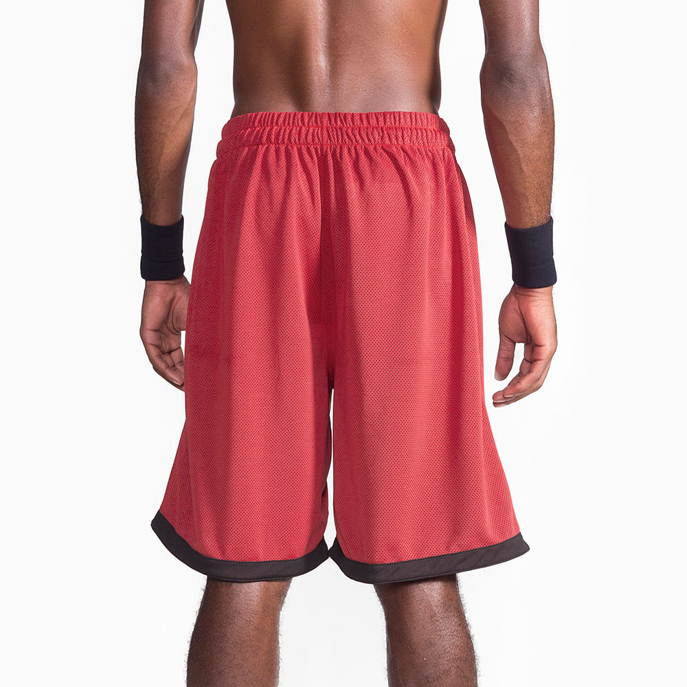 Bermuda Spalding Dupla Face - Preto e Vermelho-2