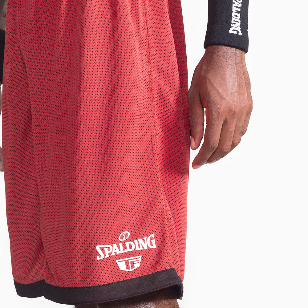 Bermuda Spalding Dupla Face - Preto e Vermelho-4