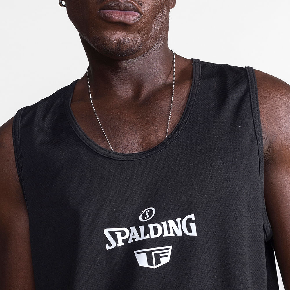 Regata Spalding Dupla Face - Preto e Cinza-4