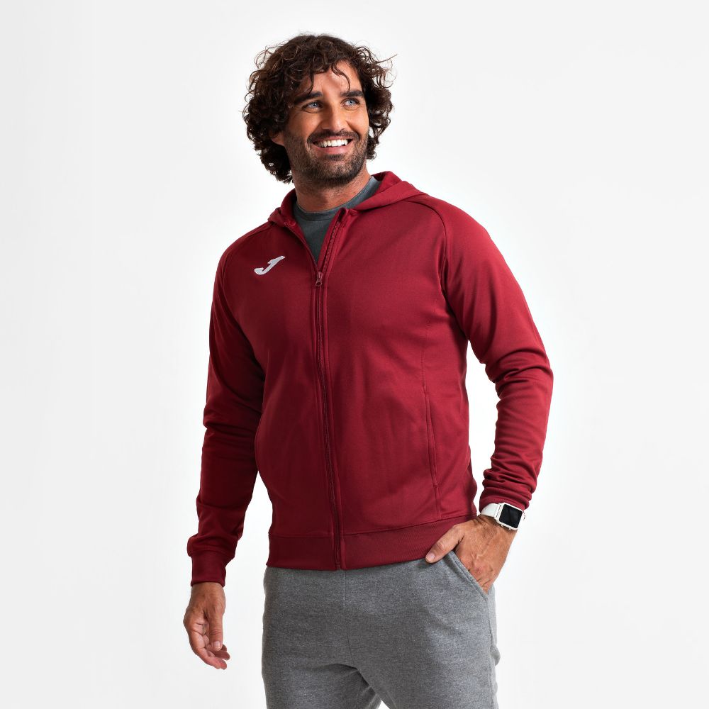 Giacca Con Cappuccio Joma Menfis Uomo - Abbigliamento Sportivo Bordeaux - Foto 2