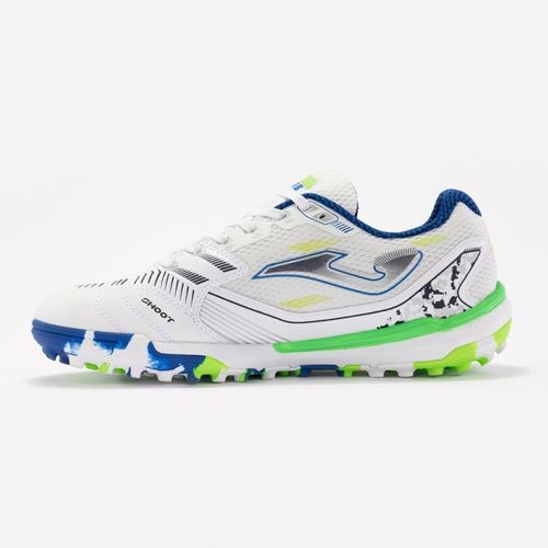 Chuteira de Society Joma Liga 5 - Branco/Azul/Verde
