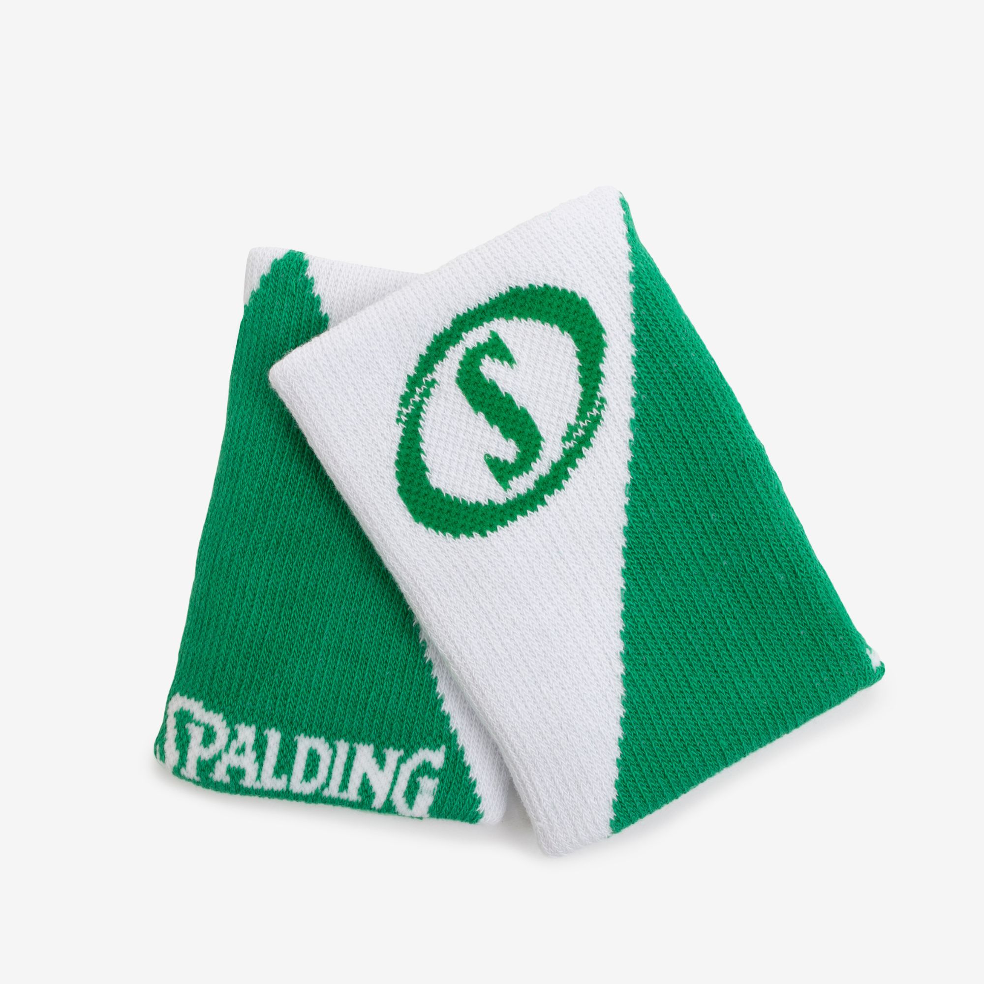 Munhequeira Spalding Double - Verde e Branco-0