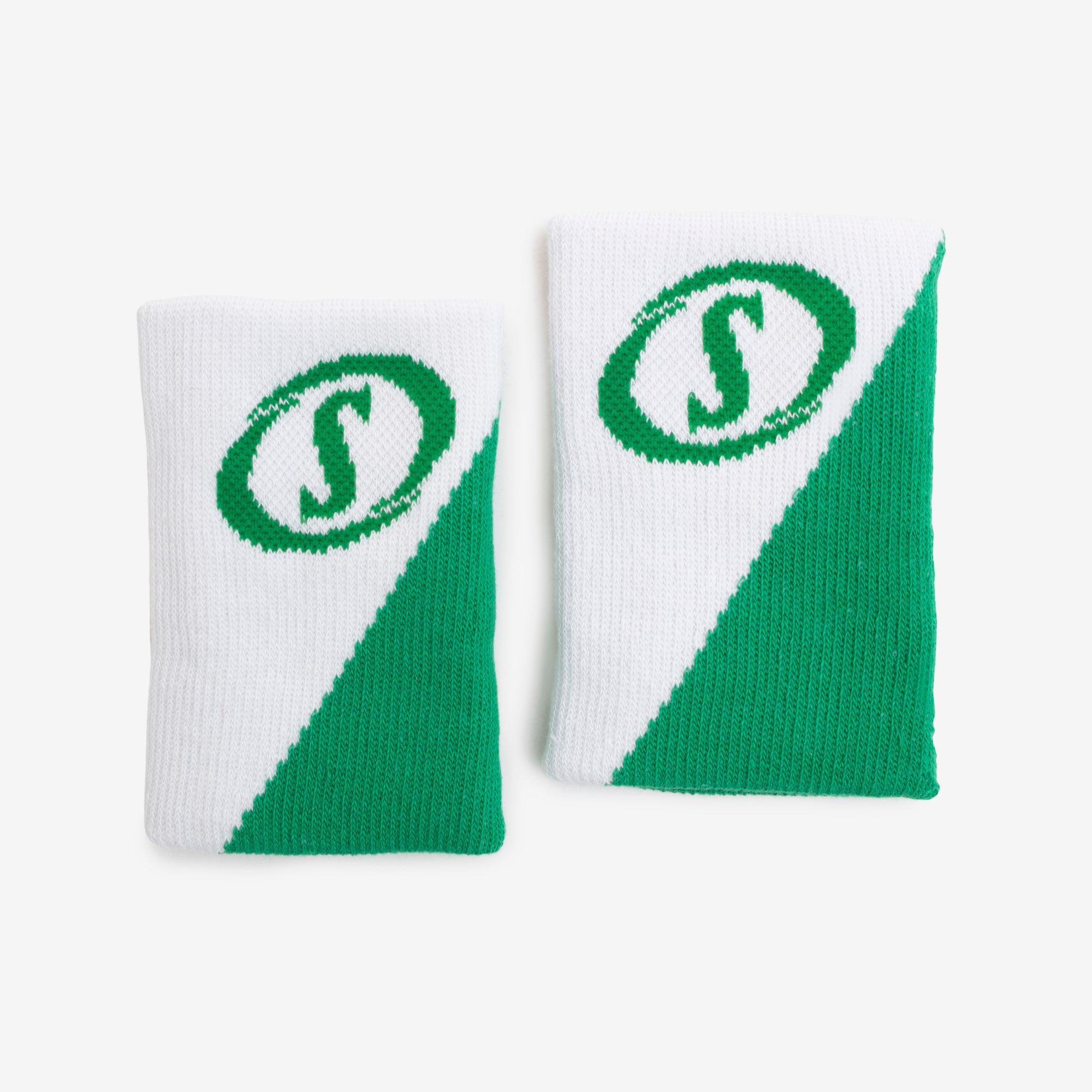 Munhequeira Spalding Double - Verde e Branco-1