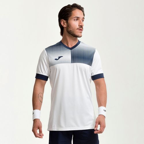 Camiseta Joma Eco Supernova - Branco e Azul Marinho