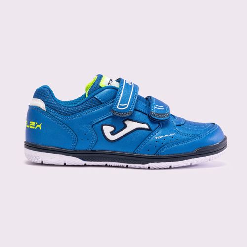 Chuteira De Futsal Joma Top Flex Infantil Velcro - Azul