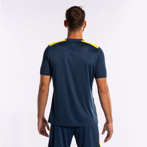 Camiseta Joma Championship VII - Azul Marinho e Amarelo