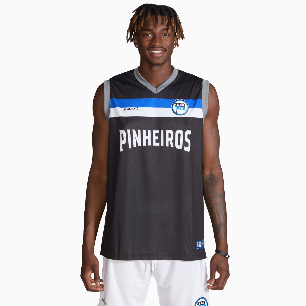 Regata Spalding Pinheiros Fan Base Game ECP Third 24/25 - Preto e Azul-0
