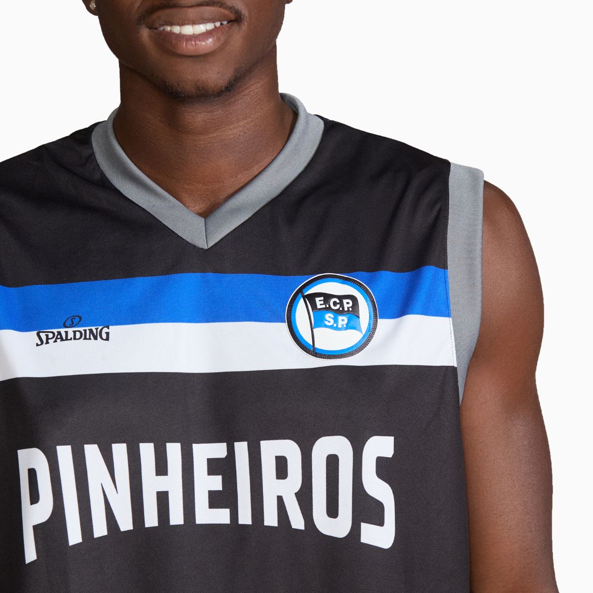 Regata Spalding Pinheiros Fan Base Game ECP Third 24/25 - Preto e Azul-2