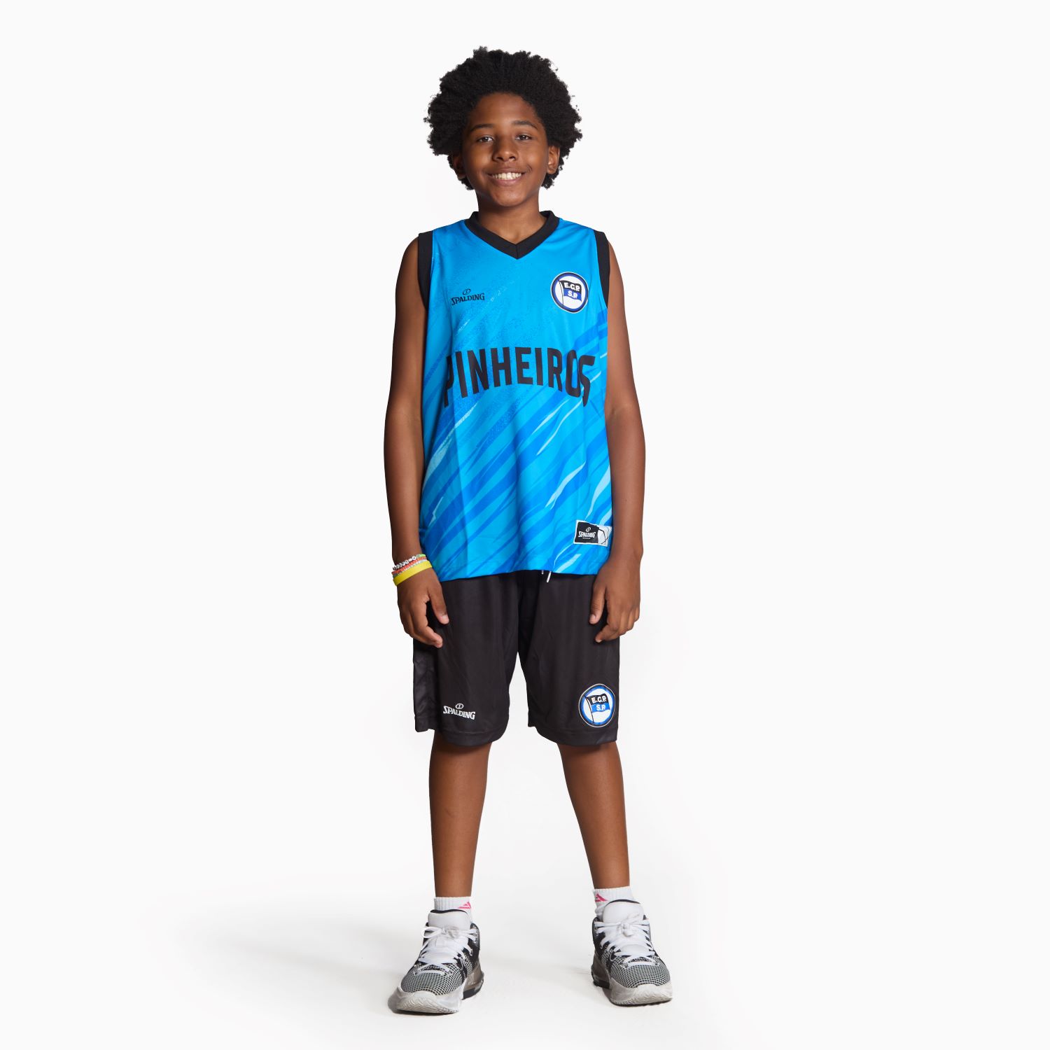 Regata Spalding Pinheiros Fan Base ECP Warm Up Infantil 24/25 - Azul-5