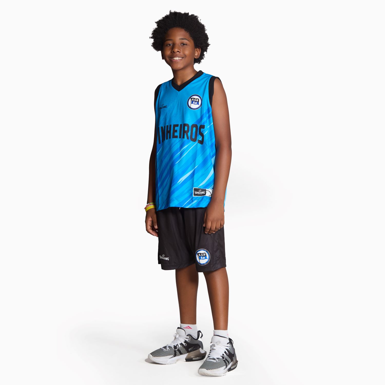 Regata Spalding Pinheiros Fan Base ECP Warm Up Infantil 24/25 - Azul-6