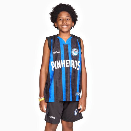 Regata Spalding Pinheiros Fan Game ECP Home 24/25 Infantil -  Azul e Preto