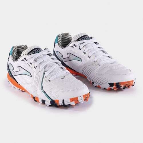 Chuteira de Society Joma Dribling - Branco e Laranja