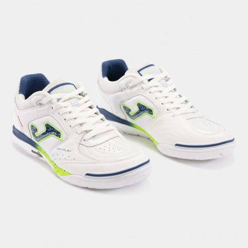 Chuteira de Futsal Joma Top Flex Rebound - Branco/Azul/Verde