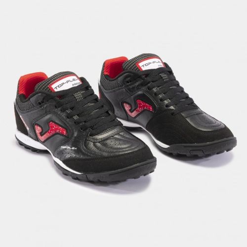 Chuteira de Society Joma Top Flex - Preto e Vermelho