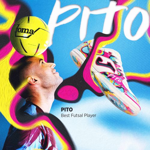 Chuteira de Futsal Joma Top Flex Pito - Rosa e Branco