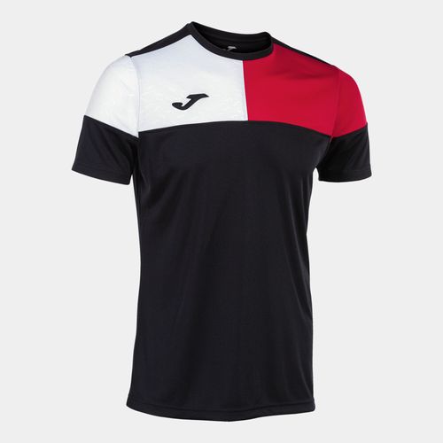 Camiseta Joma Crew V - Preto e Vermelho