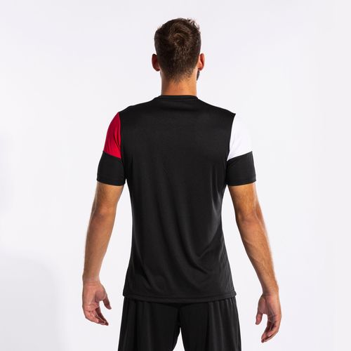 Camiseta Joma Crew V - Preto e Vermelho