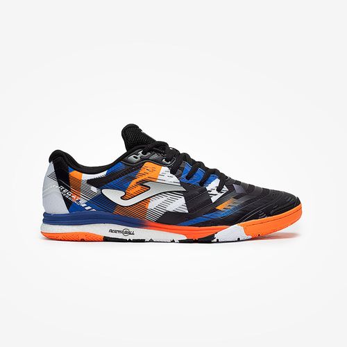 Chuteira de Futsal Joma Regate Rebound - Preto/Laranja/Azul