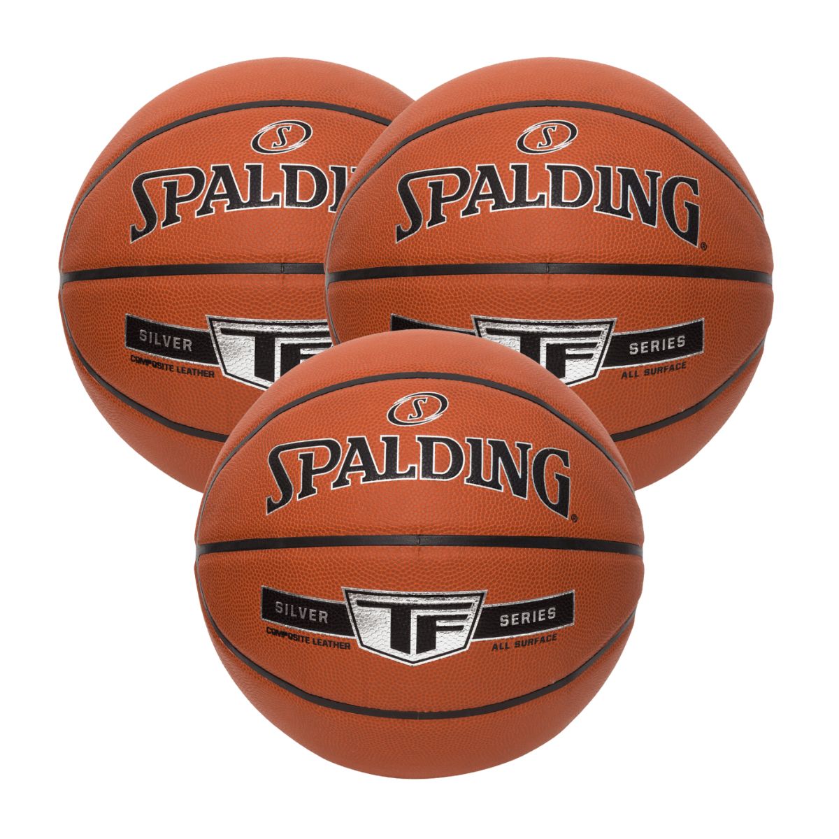 KIT 3 Bolas De Basquete Tf Silver - Tamanho 7-0