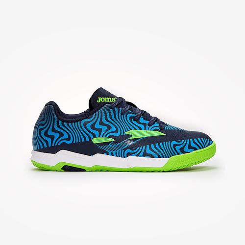 Chuteira de Futsal Joma Evolution Infantil - Azul Marinho e Verde