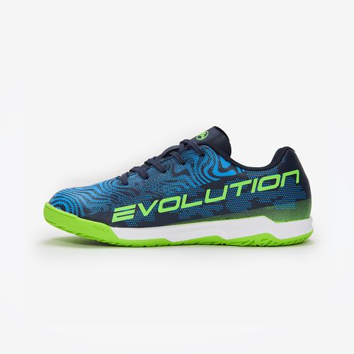 Chuteira de Futsal Joma Evolution Infantil - Azul Marinho e Verde
